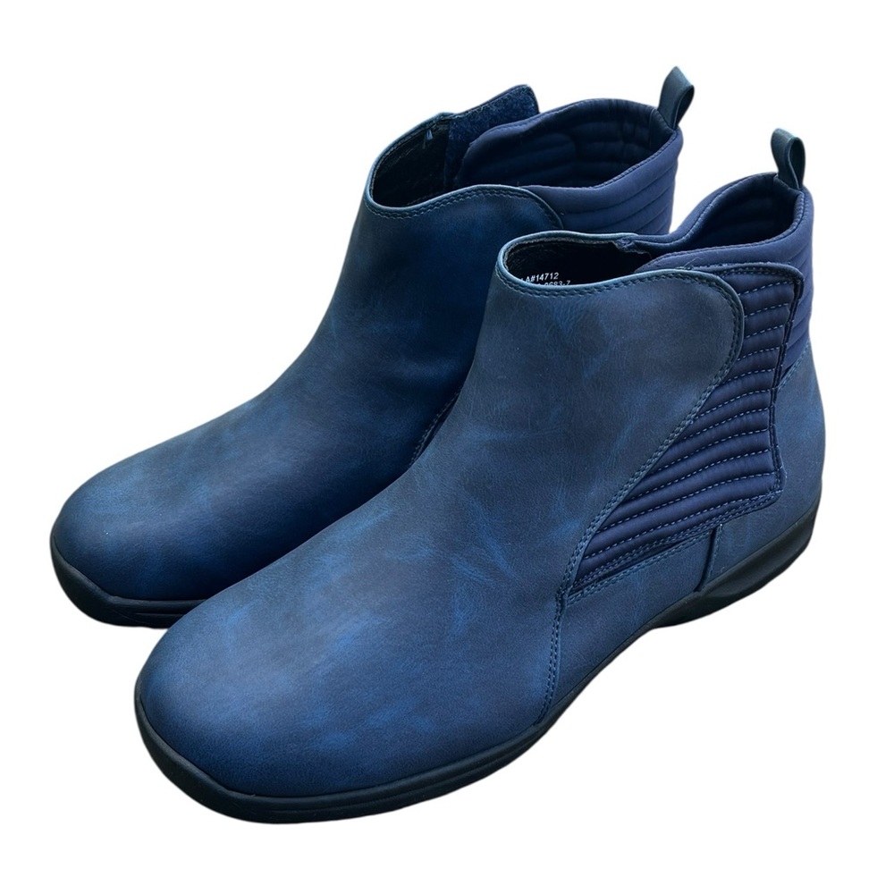 Comfortview Navy Blue Women's Winter Rain Ankle Boots